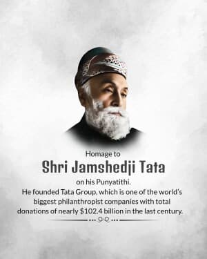 Jamsetji Tata Punyatithi graphic