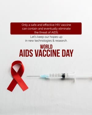 World AIDS Vaccine Day poster