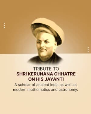 Kerunana Lakshman Chatre Jayanti flyer