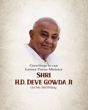 H. D. Deve Gowda Birthday event poster