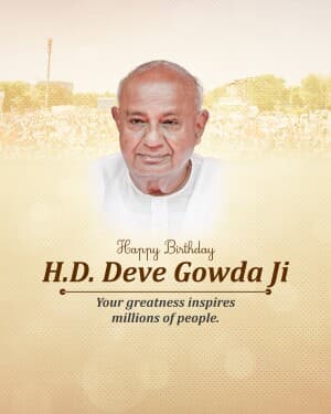 H. D. Deve Gowda Birthday post