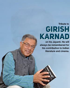 Girish Karnad Jayanti image