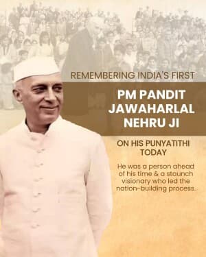 Jawaharlal Nehru Punyatithi graphic