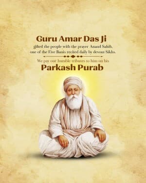 Guru Amar Das Gurpurab banner