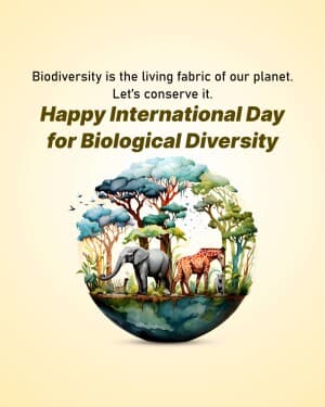 International Day for Biological Diversity flyer