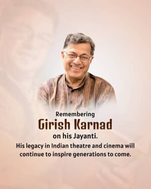 Girish Karnad Jayanti post