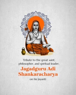 Shankaracharya Jayanti event poster