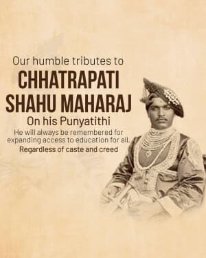 Shahu Maharaj Punyatithi post