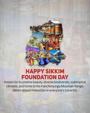Sikkim Foundation Day post