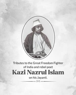 Kazi Nazrul Islam Jayanti flyer