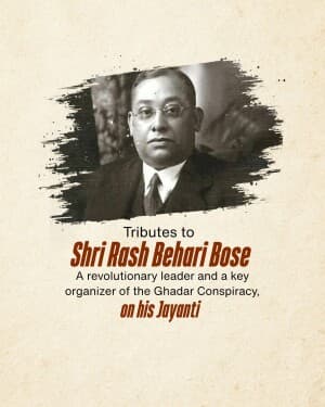 Rash Behari Bose Jayanti image