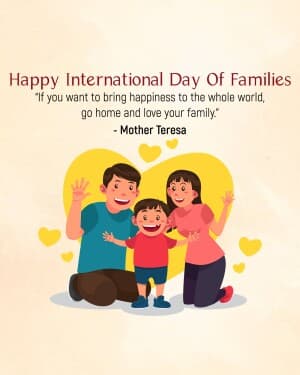 International Day of Families event poster