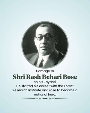 Rash Behari Bose Jayanti flyer