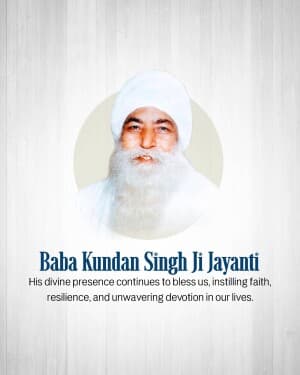 Baba Kundan Singh Ji Jayanti flyer