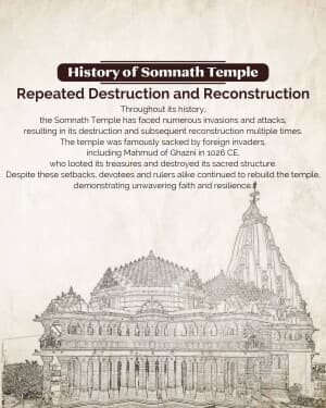 History of Somnath Pran Pratishtha Din illustration