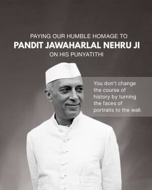 Jawaharlal Nehru Punyatithi flyer