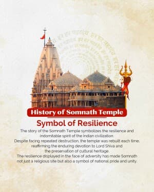 History of Somnath Pran Pratishtha Din graphic