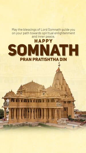 Insta Story - Somnath Pran Pratishtha Din banner