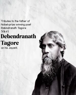 Debendranath Tagore Jayanti event poster