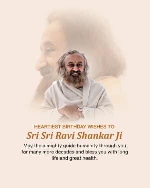 Sri Sri Ravi Shankar Birthday poster