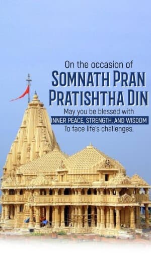 Insta Story - Somnath Pran Pratishtha Din flyer