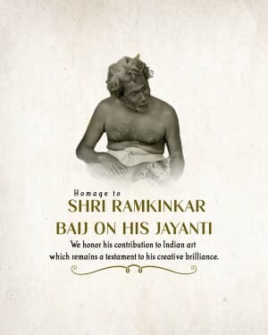 Ramkinkar Baij Jayanti flyer