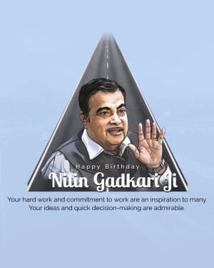 Nitin Gadkari Birthday graphic