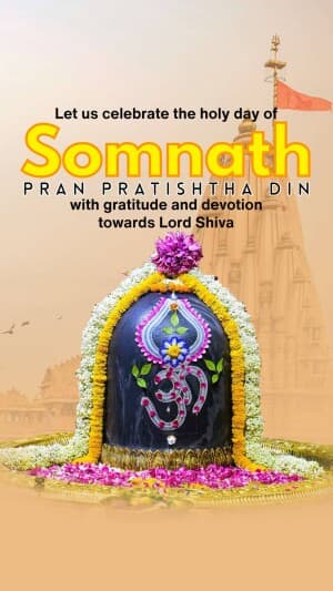 Insta Story - Somnath Pran Pratishtha Din event poster