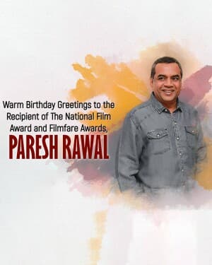 Paresh Rawal Birthday graphic