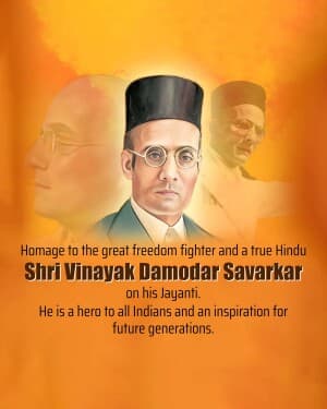 Vinayak Damodar Savarkar Jayanti graphic