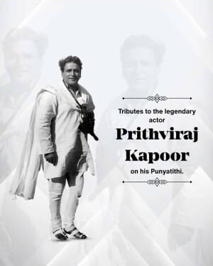 Prithviraj Kapoor Punyatithi illustration