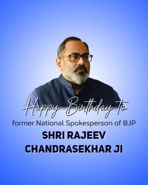 Rajeev Chandrasekhar Birthday image