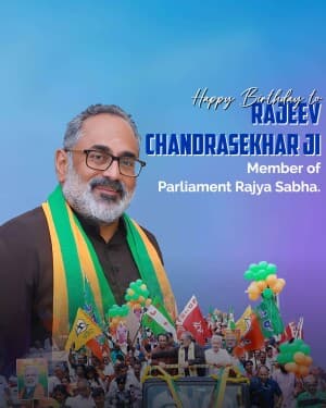 Rajeev Chandrasekhar Birthday graphic