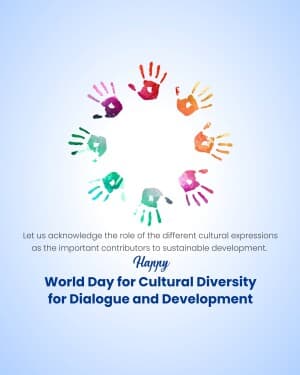 World Day for Cultural Diversity for Dialogue and Development banner