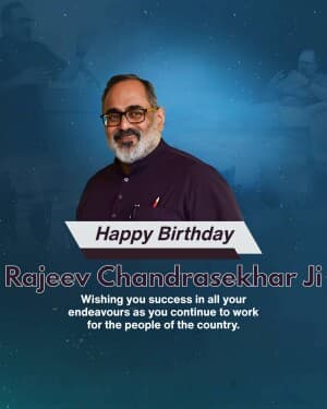 Rajeev Chandrasekhar Birthday banner