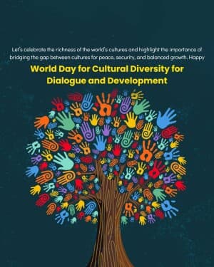 World Day for Cultural Diversity for Dialogue and Development poster