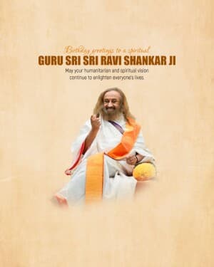 Sri Sri Ravi Shankar Birthday event poster