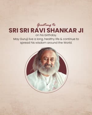 Sri Sri Ravi Shankar Birthday post