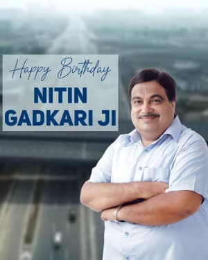 Nitin Gadkari Birthday flyer