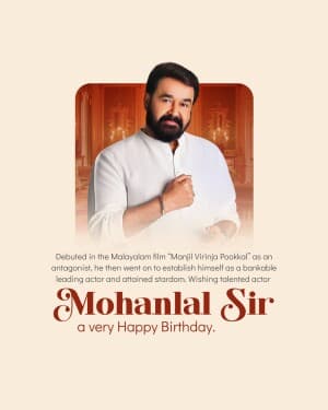 Mohanlal Birthday event poster