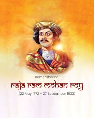 Raja Ram mohan Rai Jayanti banner