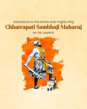 Chhatrapati Sambhaji Maharaj Jayanti event poster