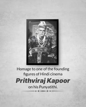 Prithviraj Kapoor Punyatithi flyer