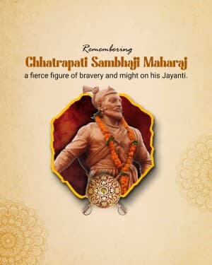 Chhatrapati Sambhaji Maharaj Jayanti post