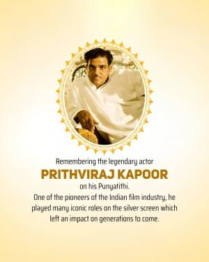 Prithviraj Kapoor Punyatithi poster