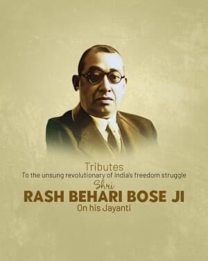 Rash Behari Bose Jayanti poster