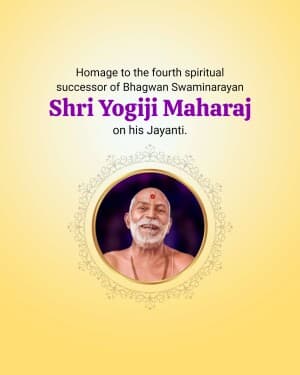 Yogiji Maharaj Jayanti poster