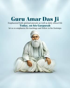 Guru Amar Das Gurpurab event poster