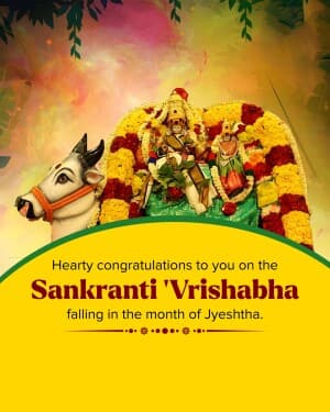 Vrishabha Sankranti event poster