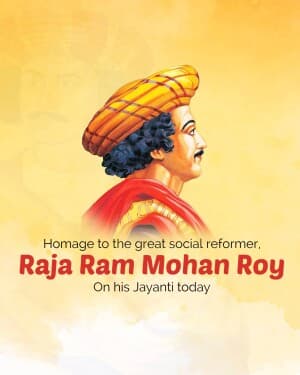 Raja Ram mohan Rai Jayanti event poster